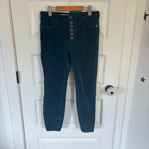 Anthropologie Pilco Blue Corduroy High Rise Skinny Jean 29 - Picture 3 of 9